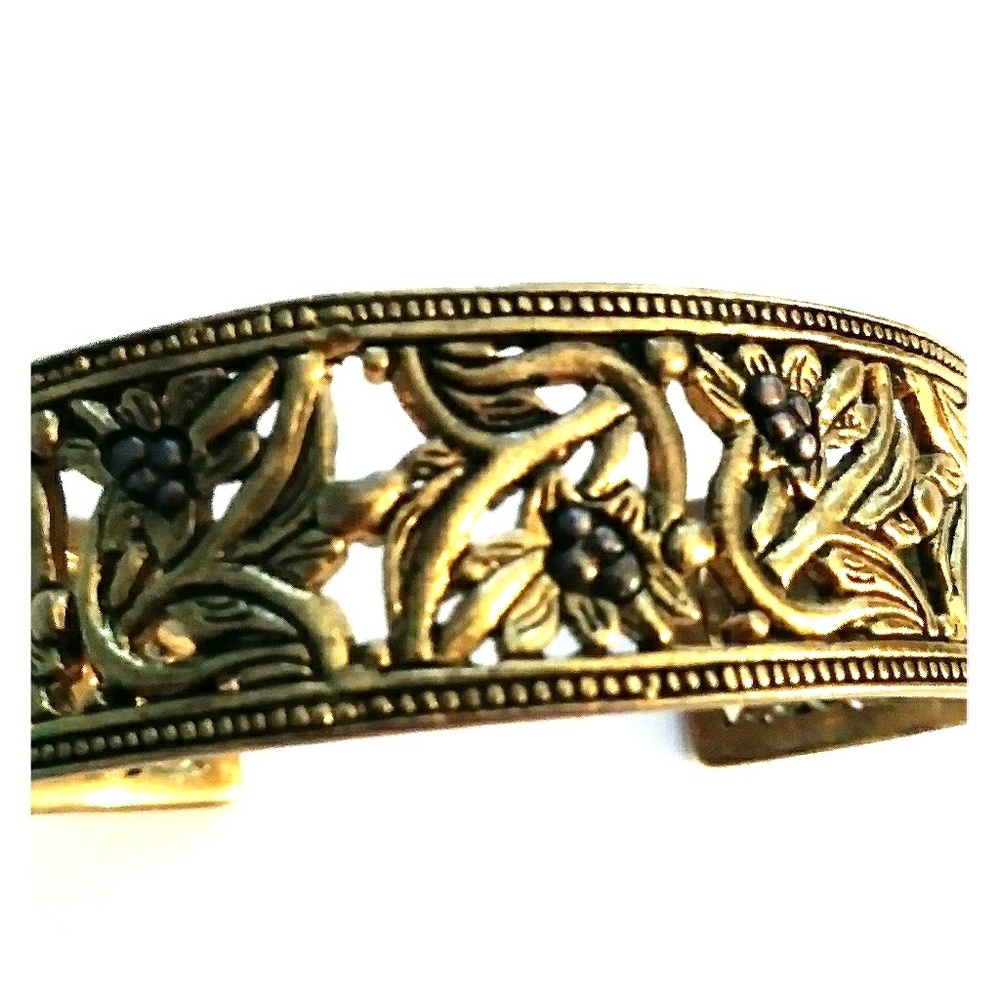 Bronz & Sterling Silver Cuff Bracelet